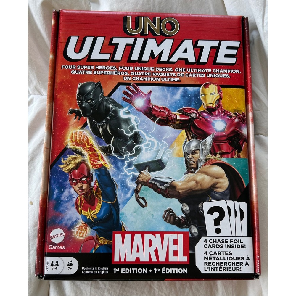 UNO Ultimate Marvel Card Game‎ 1st Edition Four Super Heroes Decks